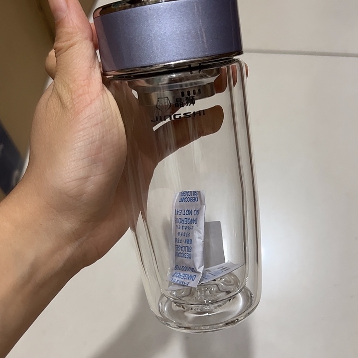 晶十双层玻璃杯280280紫罗兰色➕杯套