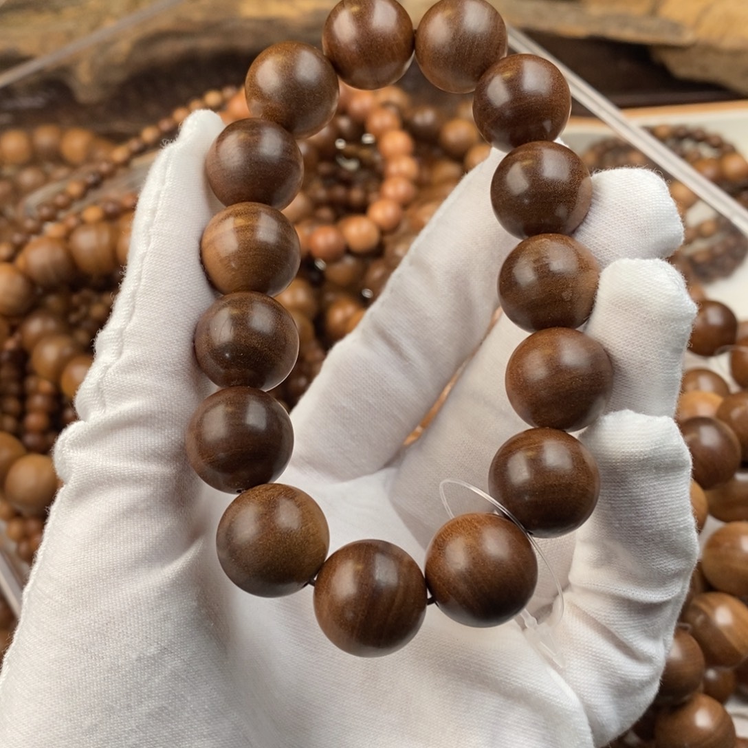 大***生檀香木无事牌全沉水15MM印度迈索尔檀香老料