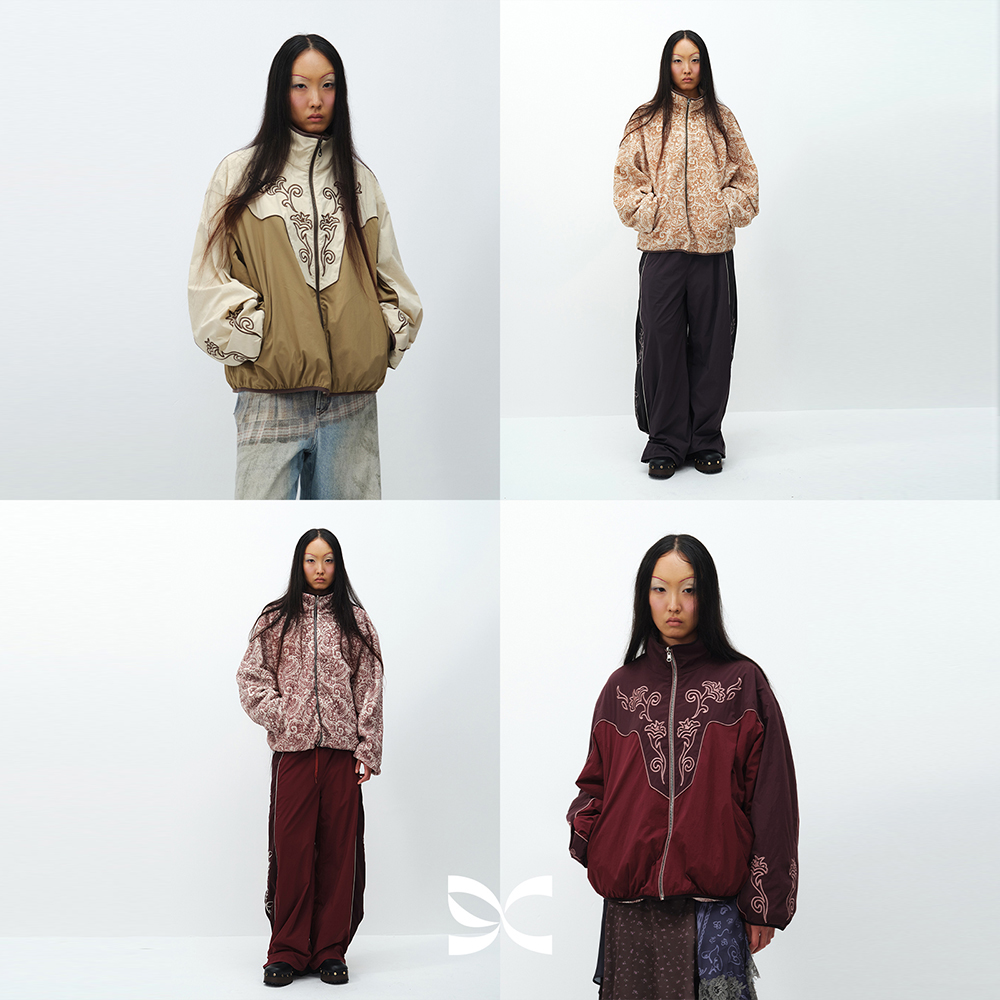 SQUARE CIRCLE方圆正反两穿刺绣环保羊羔毛摇粒绒外套 DY5S37013