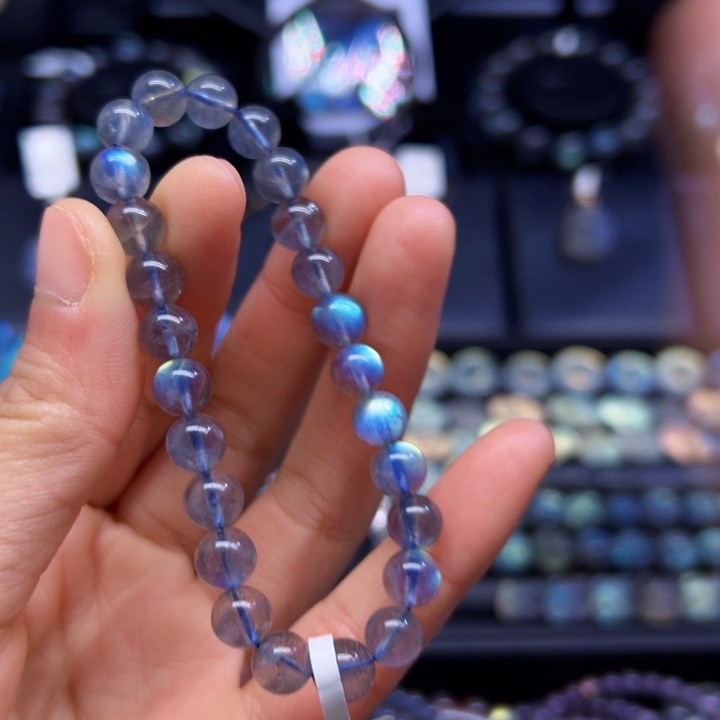 拉长石手串未镶嵌7.5左右