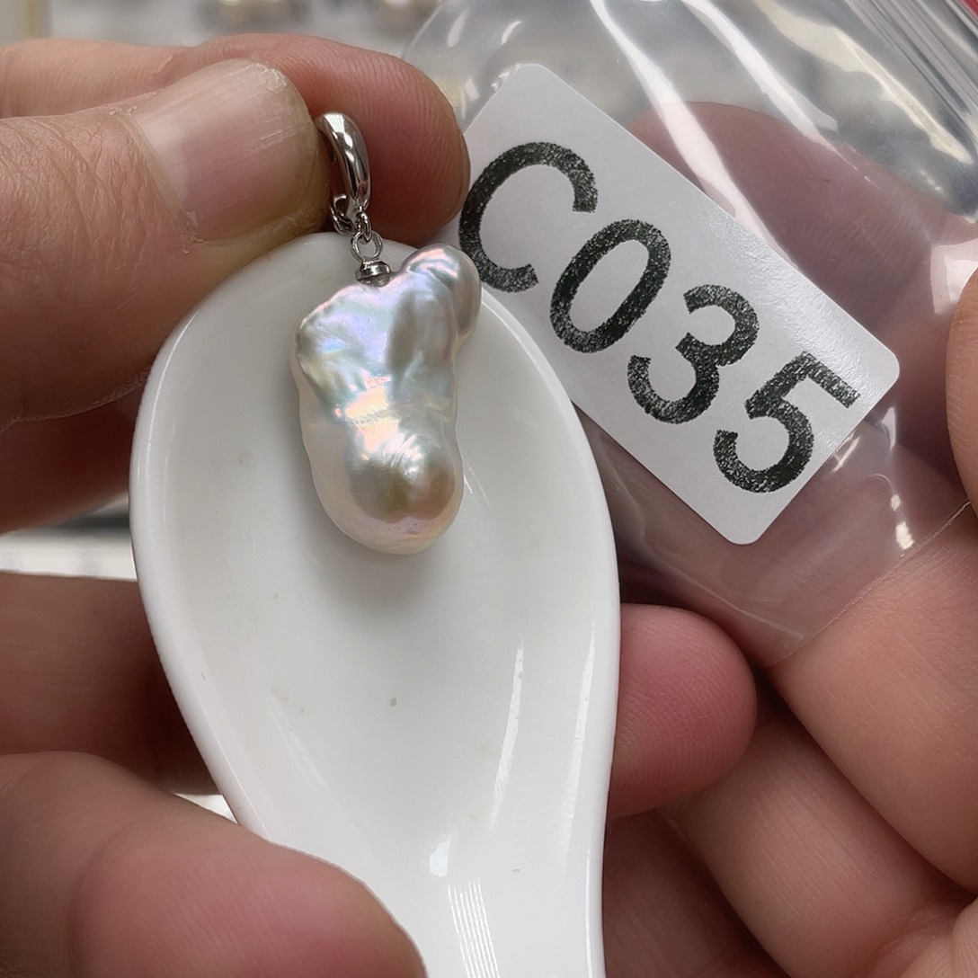 淡水珍珠颈饰银S925镶嵌