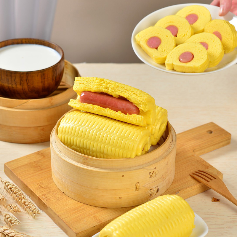 【玉米肠仔包/6只装顺丰次日达】广州酒楼正宗玉米肠仔包6个480克加大版大只装同款早餐早点茶楼早茶包子