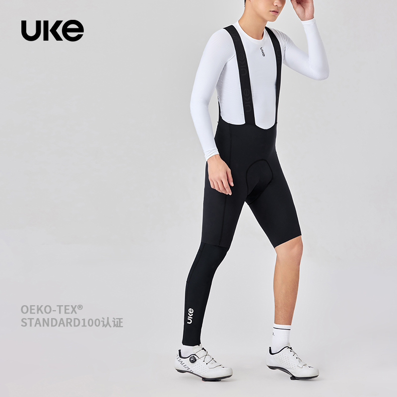 UKE男女秋冬抓绒骑行腿套保暖户外运动腿套立体裁剪防泼水 曜灵