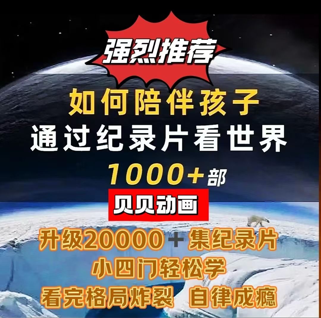 【正版福利】高分小初高小四门纪录片早教逻辑训练思维启蒙早教