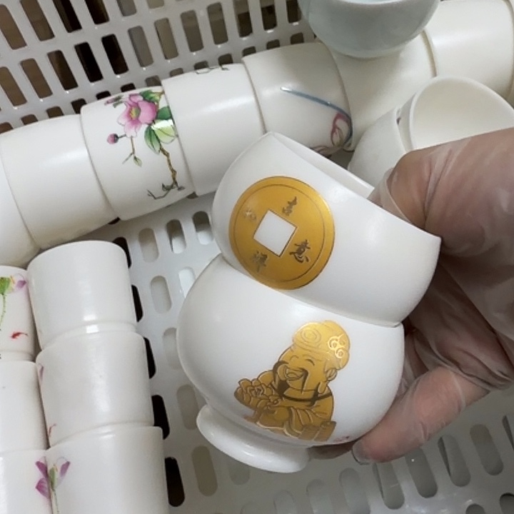 高端系列羊脂玉茶杯两个一组