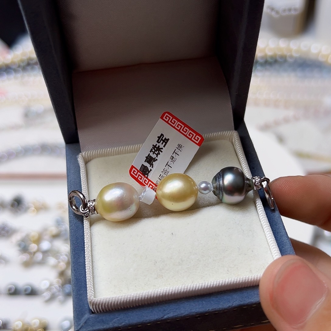 海水珍珠颈饰银S925镶嵌