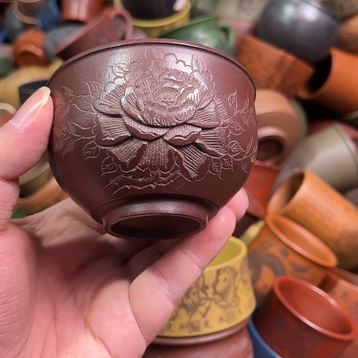 紫砂茶杯全手工紫砂主人杯