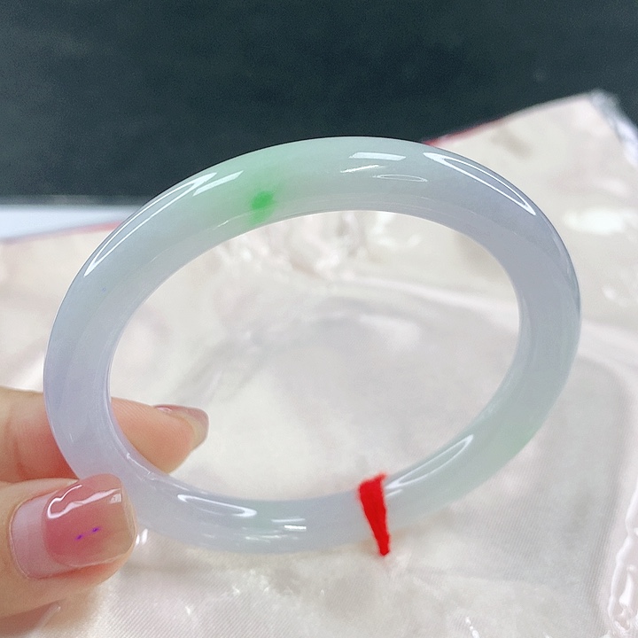 翡翠未镶嵌手镯圈56，04155