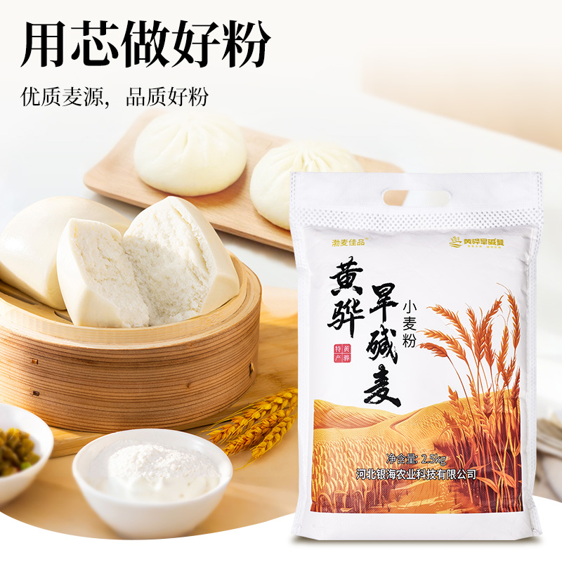 【渤麦佳品】黄骅旱碱麦面粉小麦粉5斤装