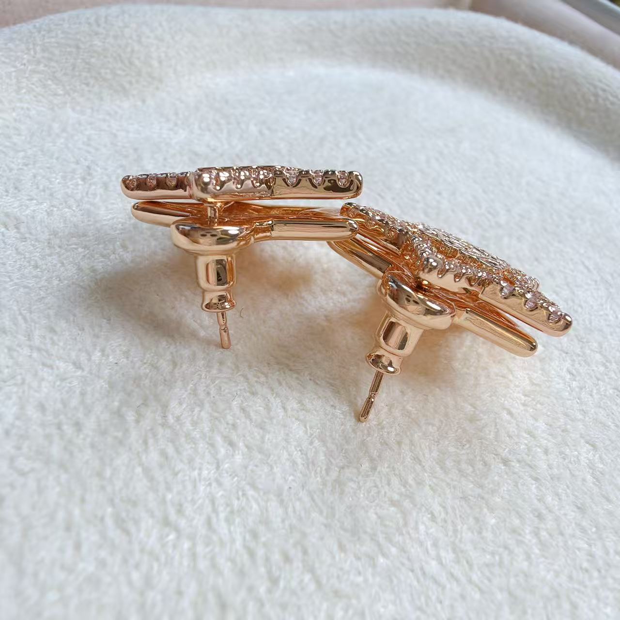 铜合金锆石耳饰 【AG•饰品】耳环AG02432