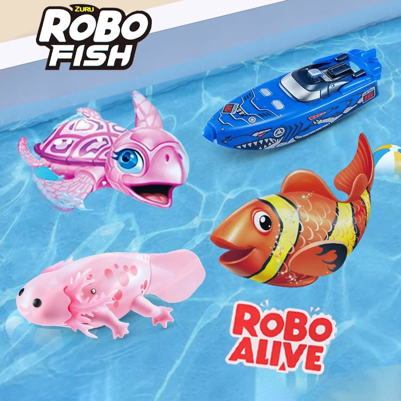 ZURU乐波3代小鱼尼莫海龟宝宝洗澡船过家家电动仿真戏水哄娃玩具