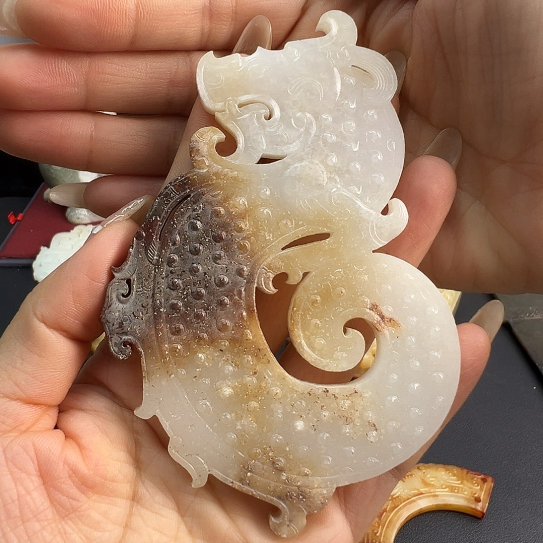 和田玉未镶嵌挂件阿*