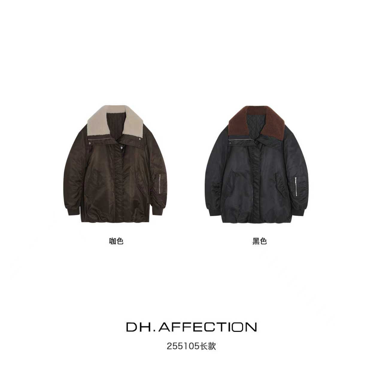 鑫燃KIKI （暖界）设计感小众独特毛领保暖长款外套 255105 DH 【F】