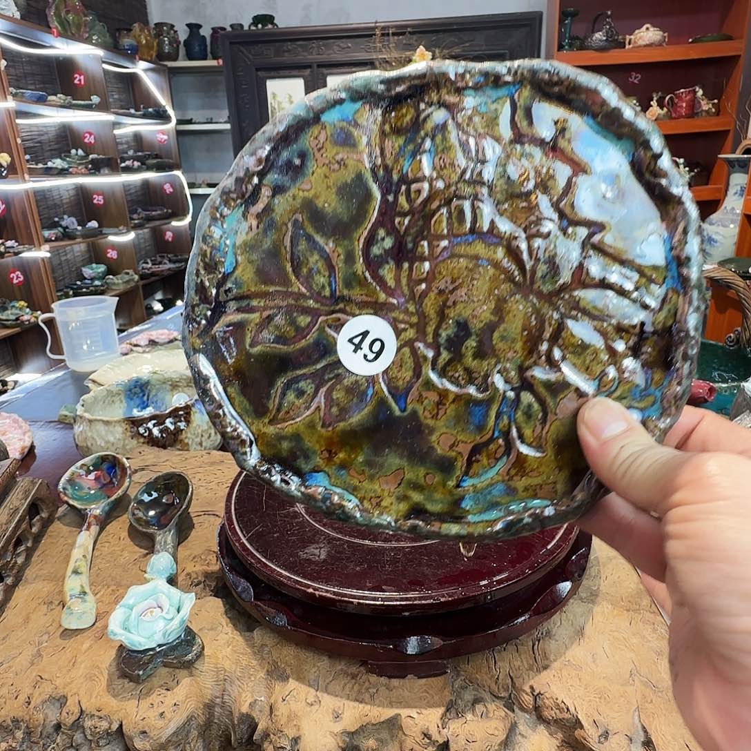 农***花纯手工咖啡杯盘碗