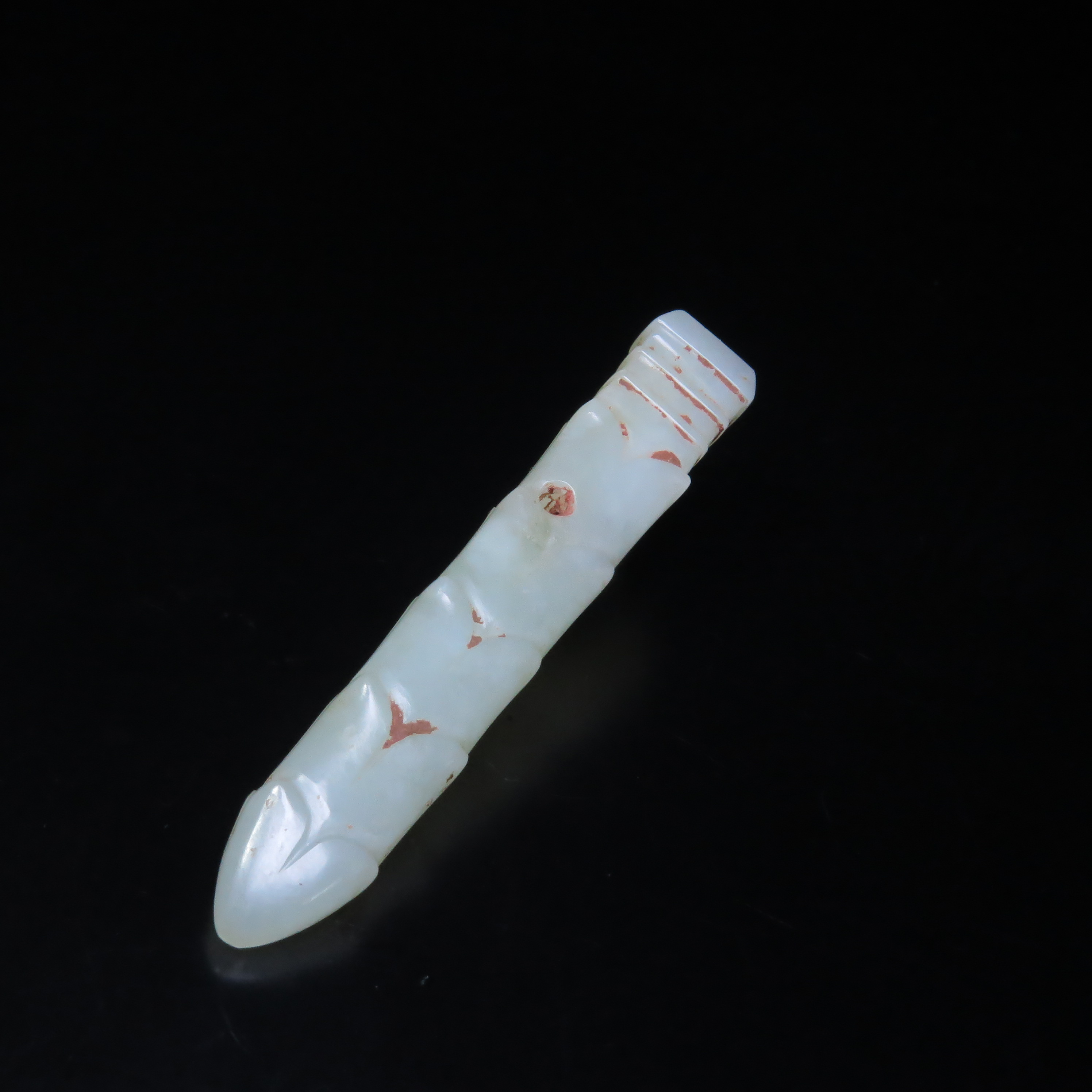 清代玉柄形器/MZ496192/和田玉/民族文物