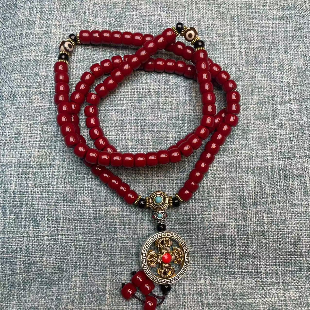 红吊坠项链瑶轩堂精选高端SC258