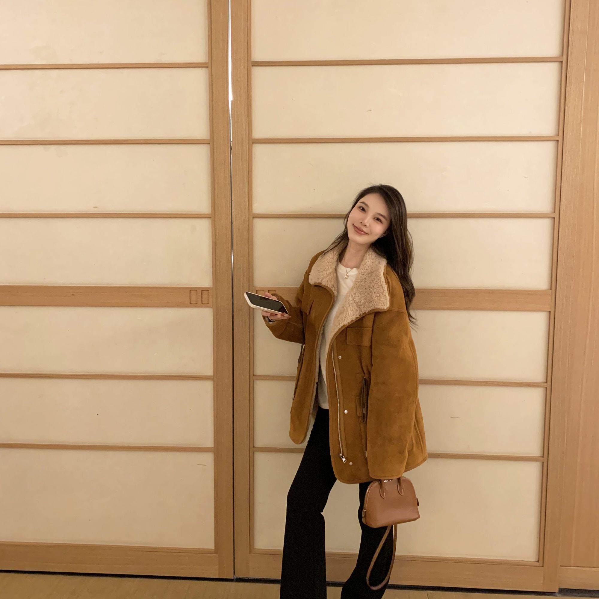 “缪斯旅途"双面穿优雅高级感显瘦纯羊毛外套SH40