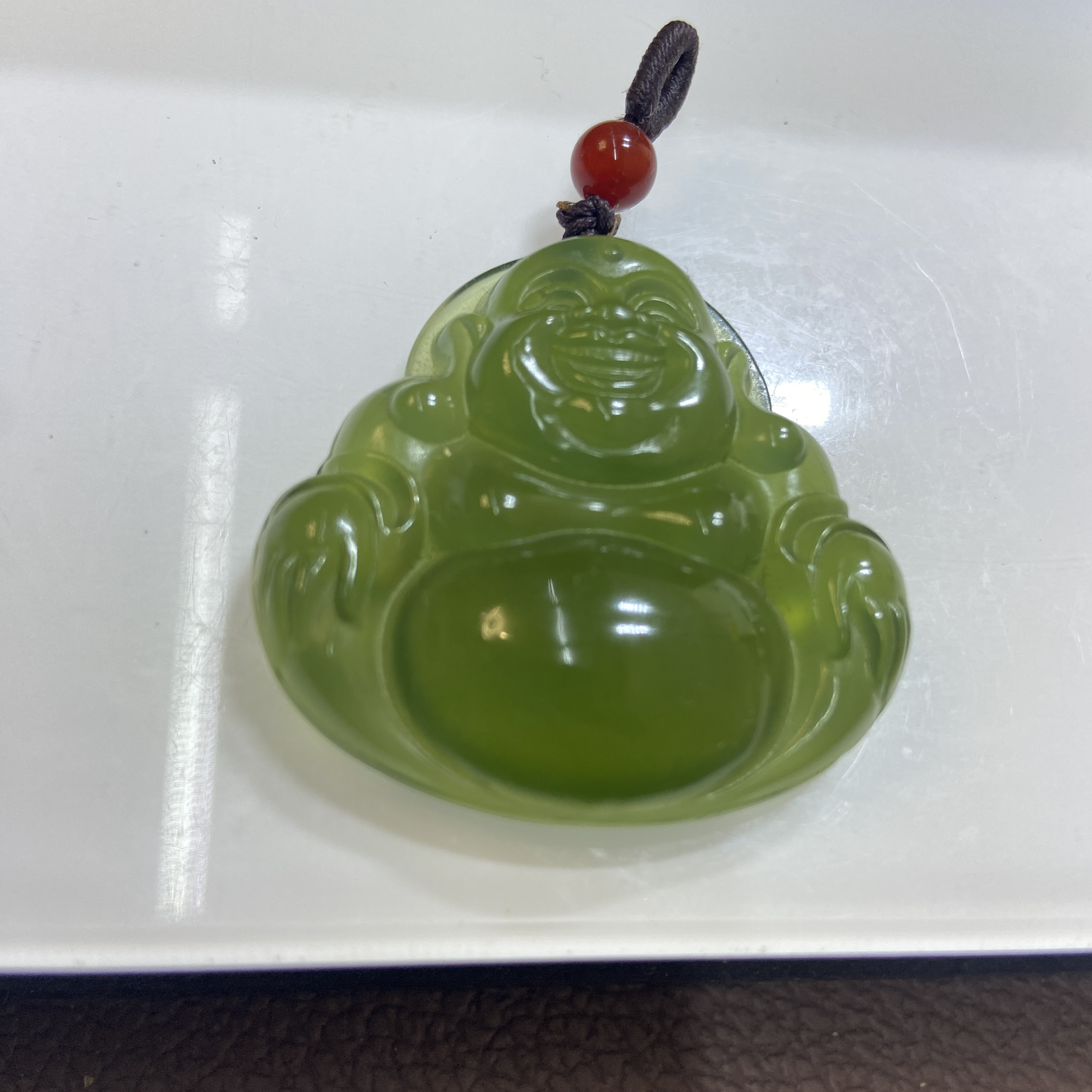 岫玉纯180料佛公吊坠精品