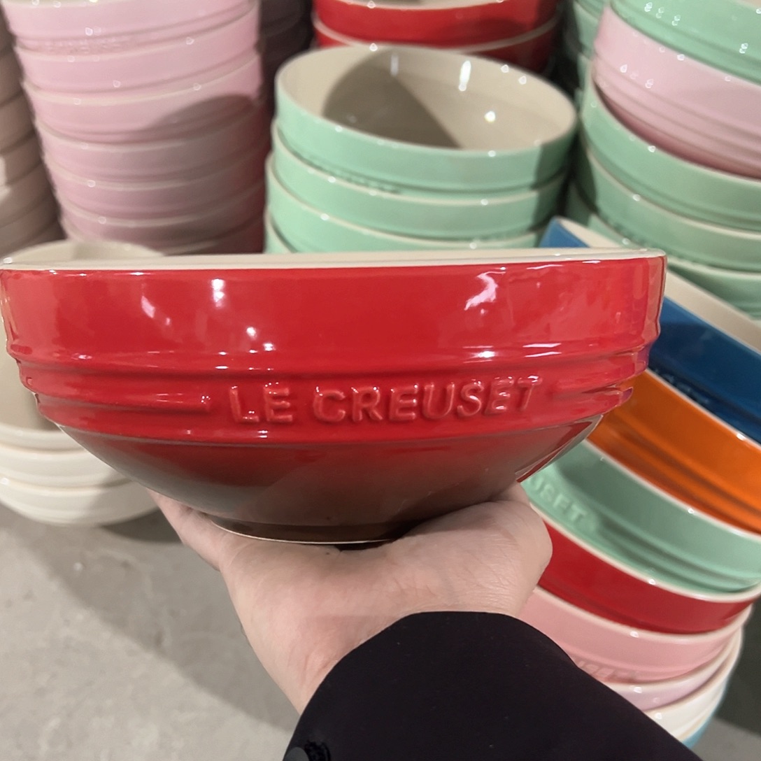 陶瓷 瑕疵 大汤碗 红色色色色色