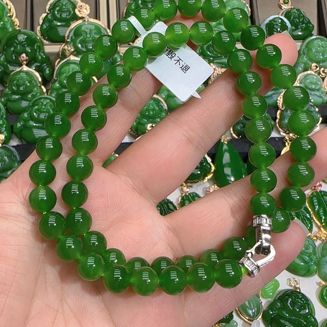 和田玉（碧玉）项链未镶嵌