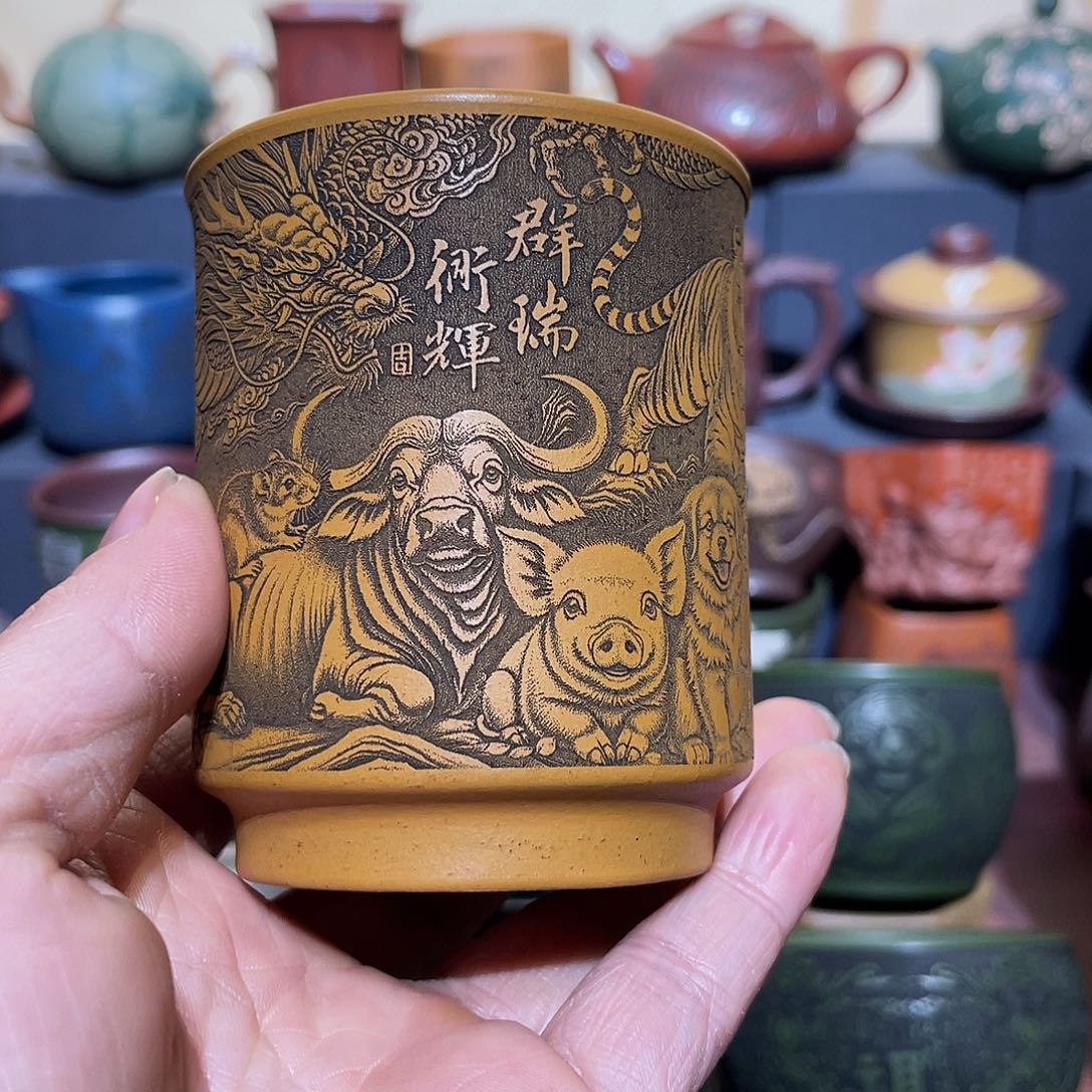 原矿紫砂手工主人杯