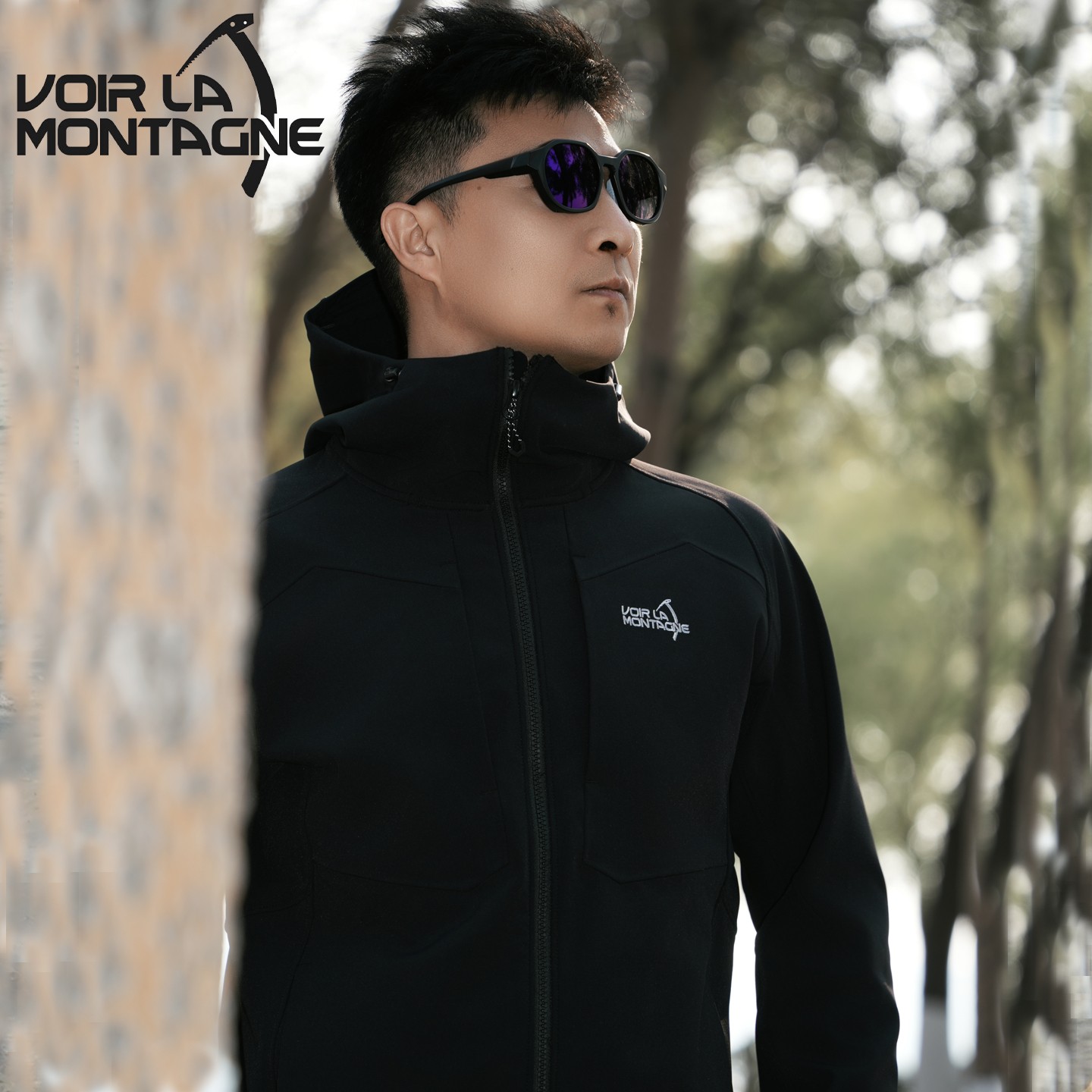 Voir La Montagne/见山D3秋冬新款加绒软壳衣连帽防风保暖2.0版