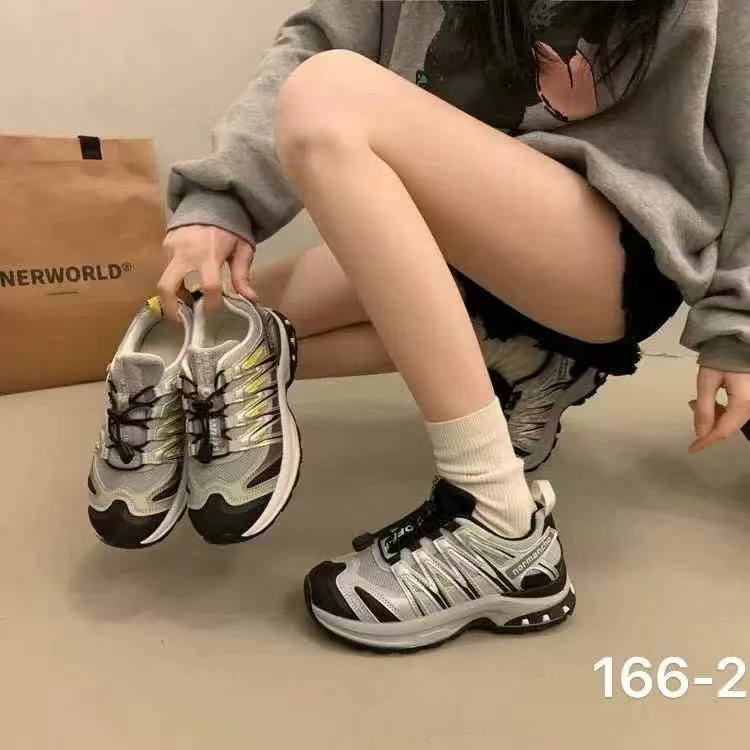 166-2拼接透气户外登山鞋女时尚轻便舒适徒步鞋