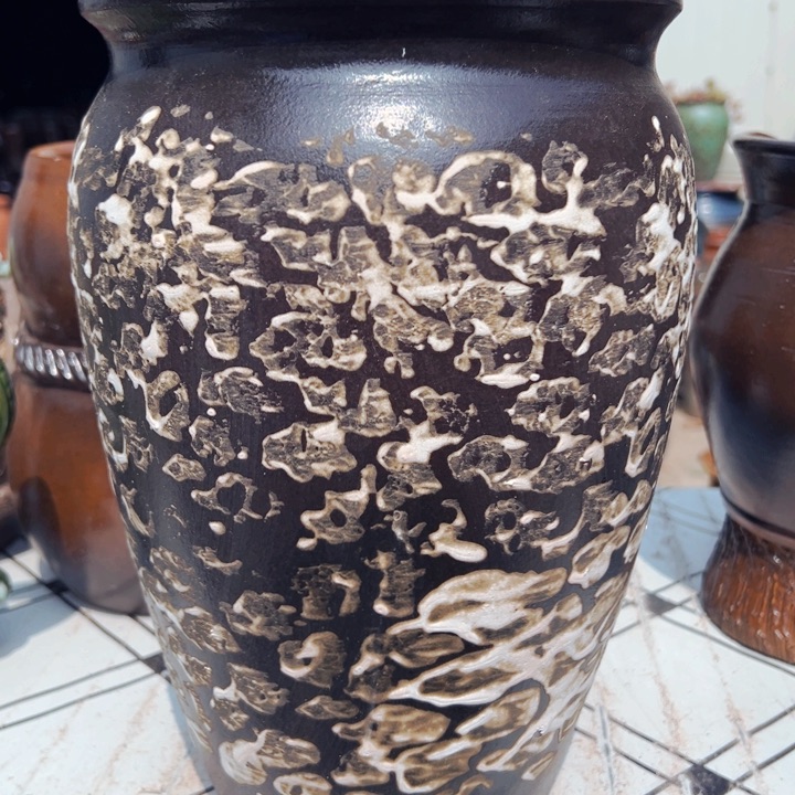 紫砂花盆高约30口约20