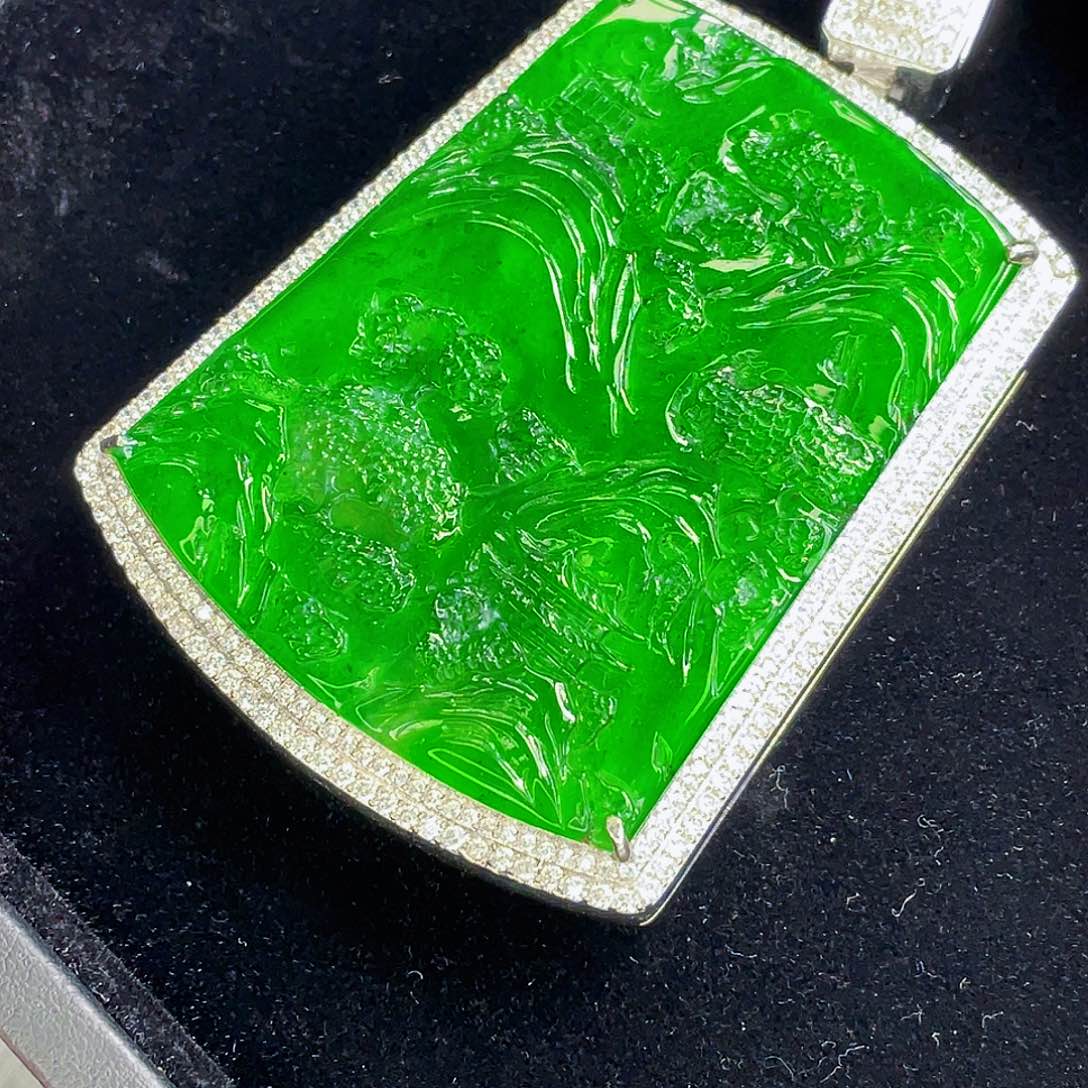 翡翠未镶嵌吊坠(不含链)