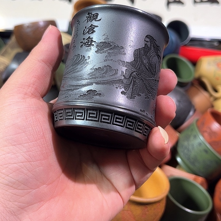 茶杯紫砂全手工紫砂主人杯