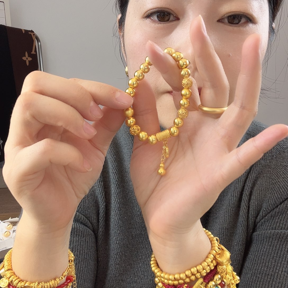 石英石铜合金同款祥云珠珠手链