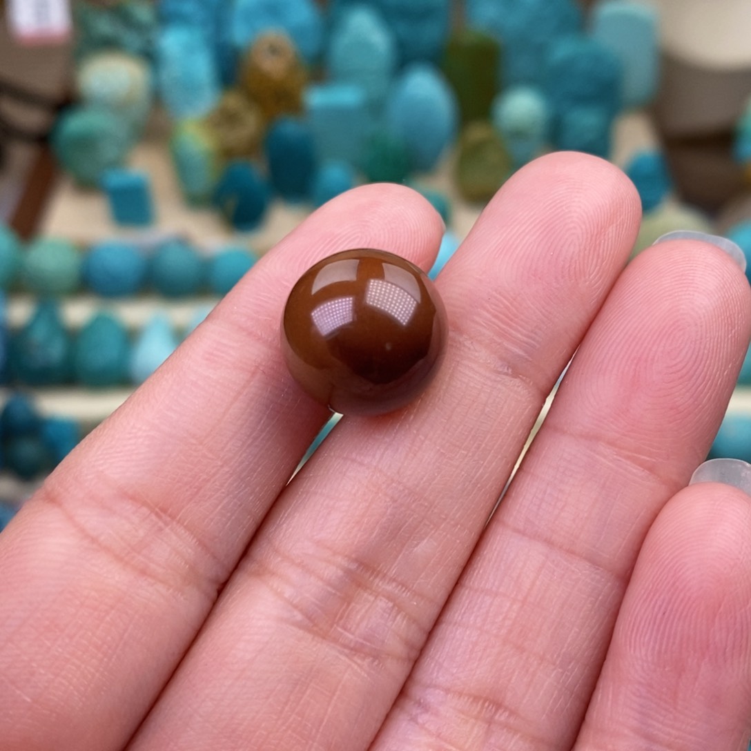 绿松石珠宝奇石未镶嵌13mm