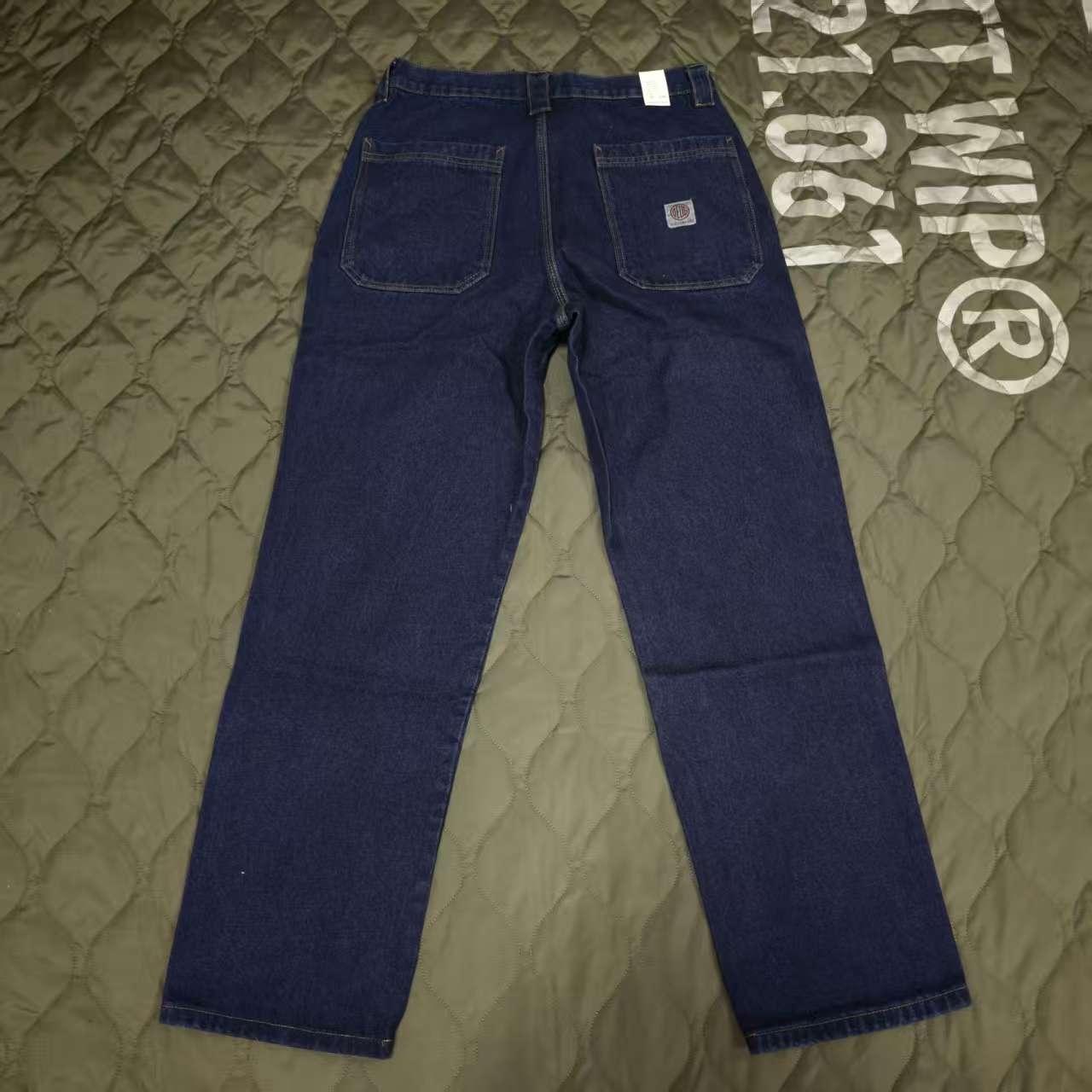 DEUS 经典布标 深蓝色大直通 长裤 超重磅 直筒版型