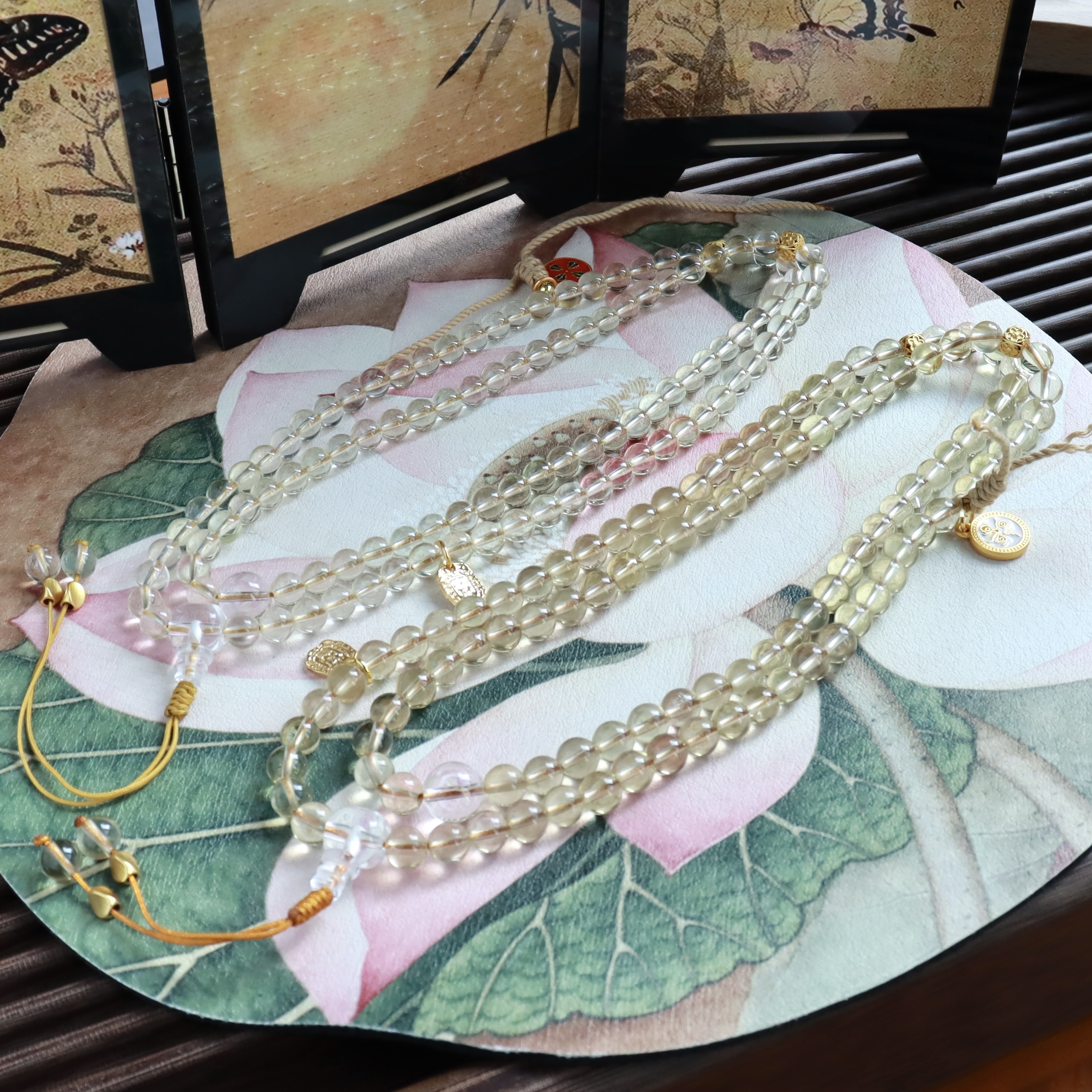 非金属布艺手链 【元福禄】天然黄水108珠多圈串珠手链多样性发其一