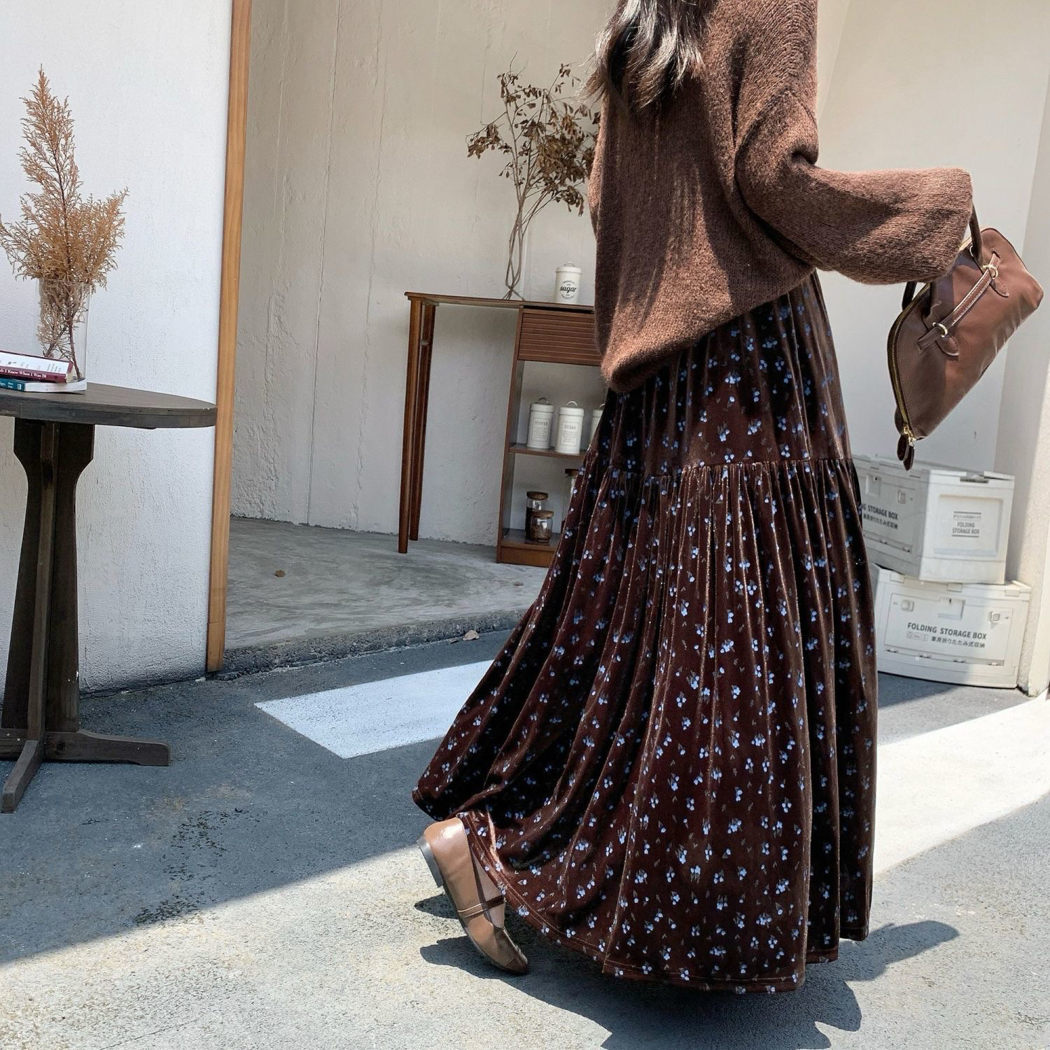 （901-1000）秋冬时尚仙女半身裙中长裙休闲韩版百搭复古减龄显瘦