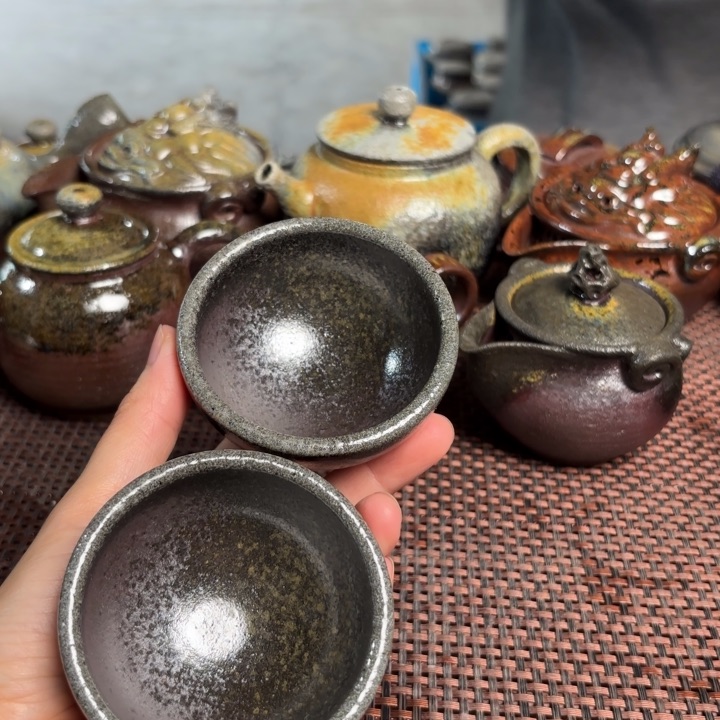 茶壶紫砂一对小杯60