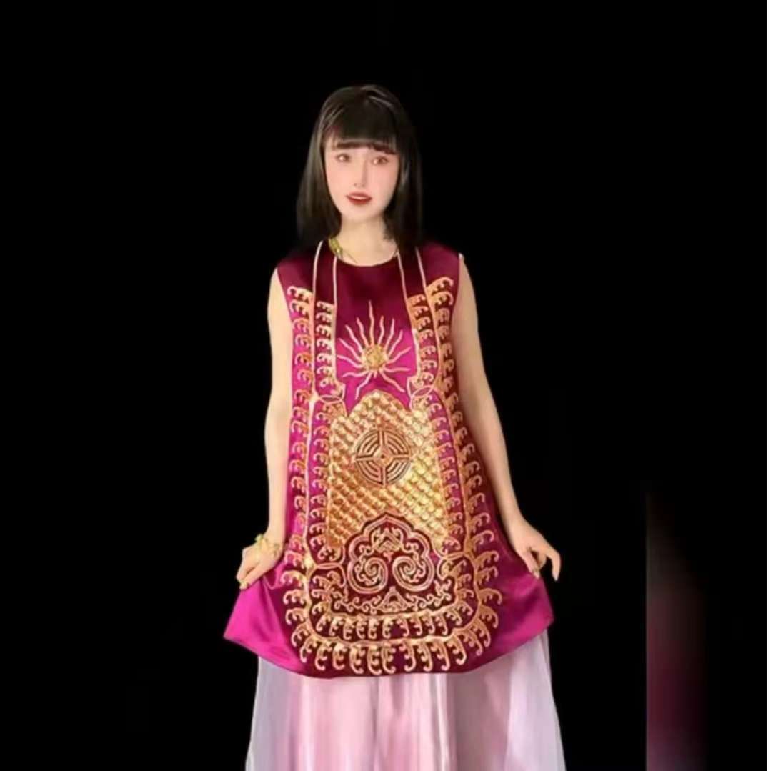 长安一绣坊常规款复古刺绣气质休闲款时尚老绣马甲