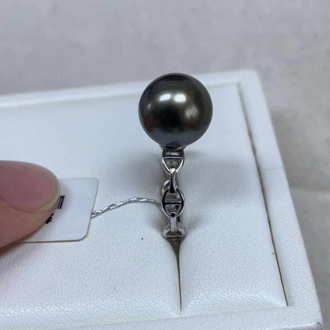海水珍珠戒指银S925镶嵌11.3mm
