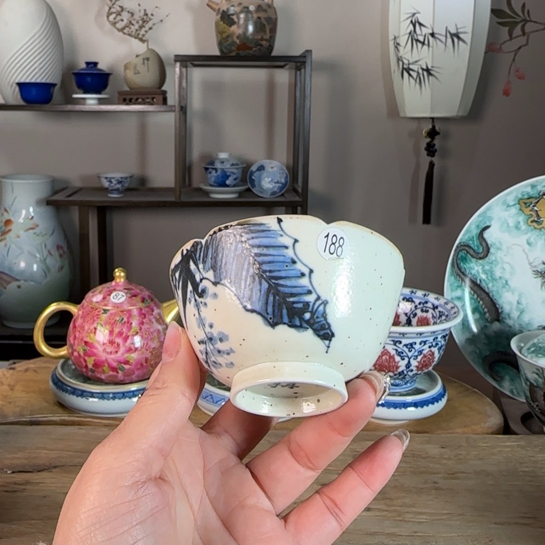 杯景德镇陶瓷柴烧多人