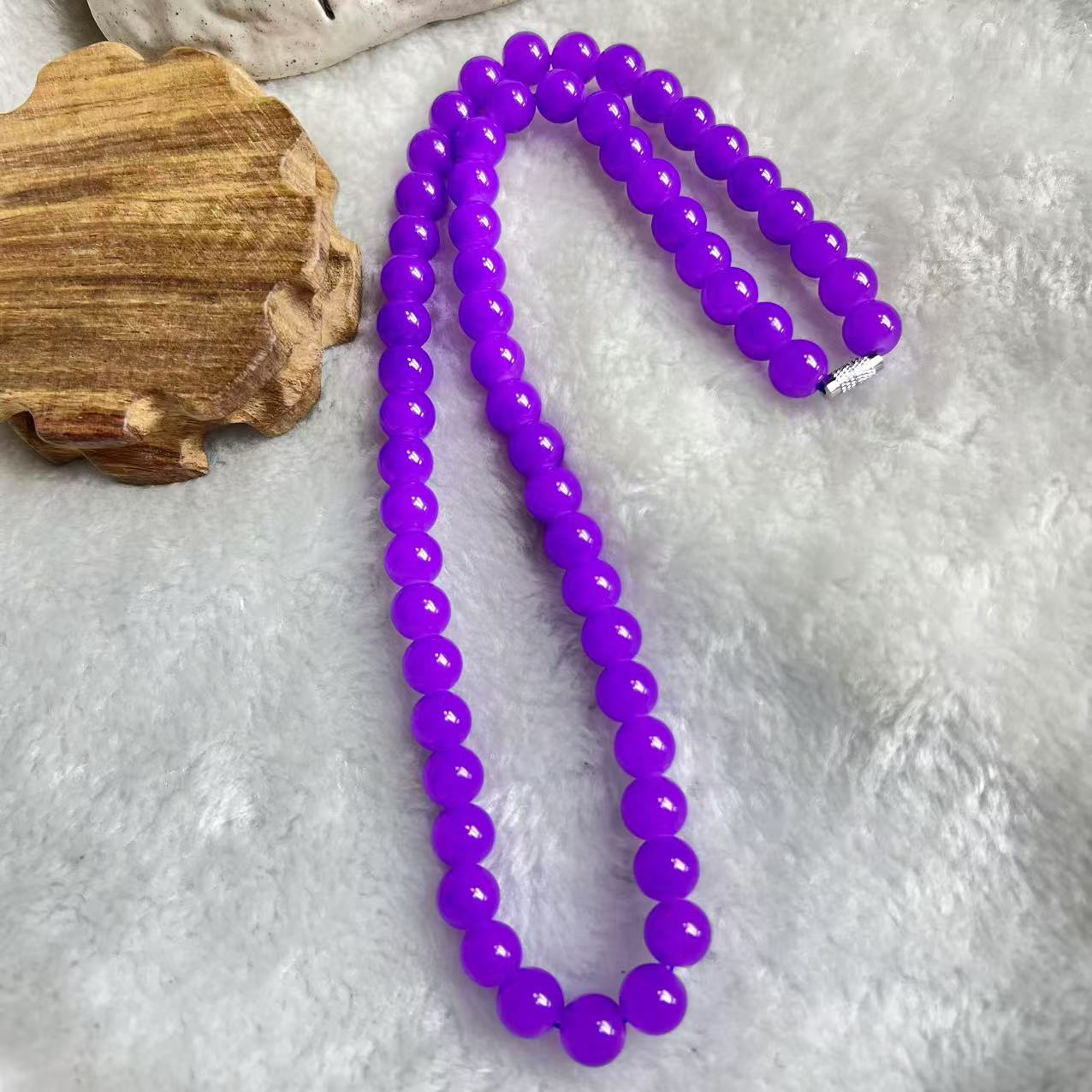 Y典藏品 紫圆珠k10时尚项链美观大气美轮美奂尽显魅力