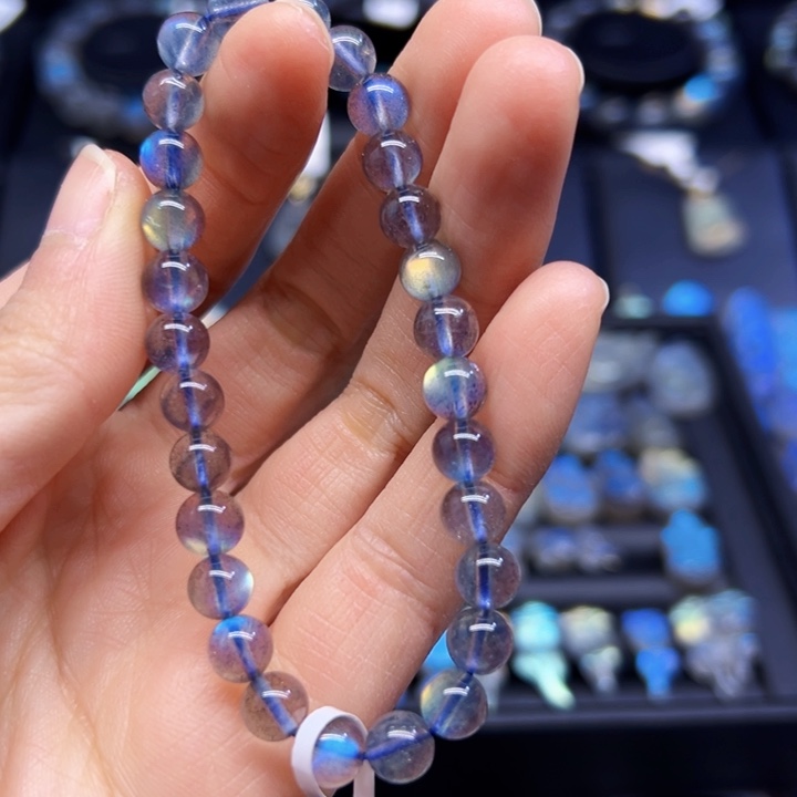 拉长石手串未镶嵌7左右