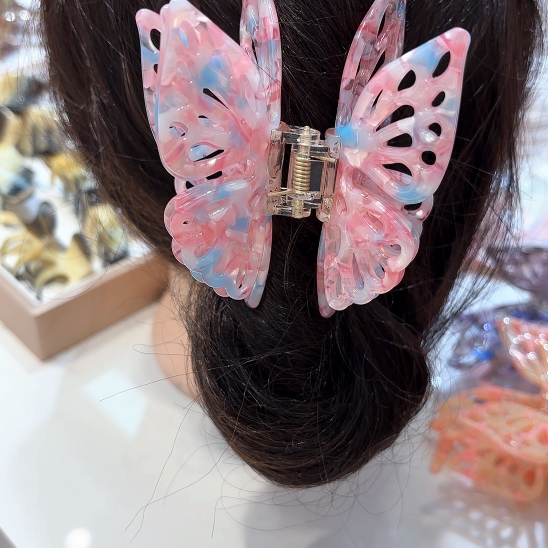 皮质铁合金粉蓝色蝴蝶抓