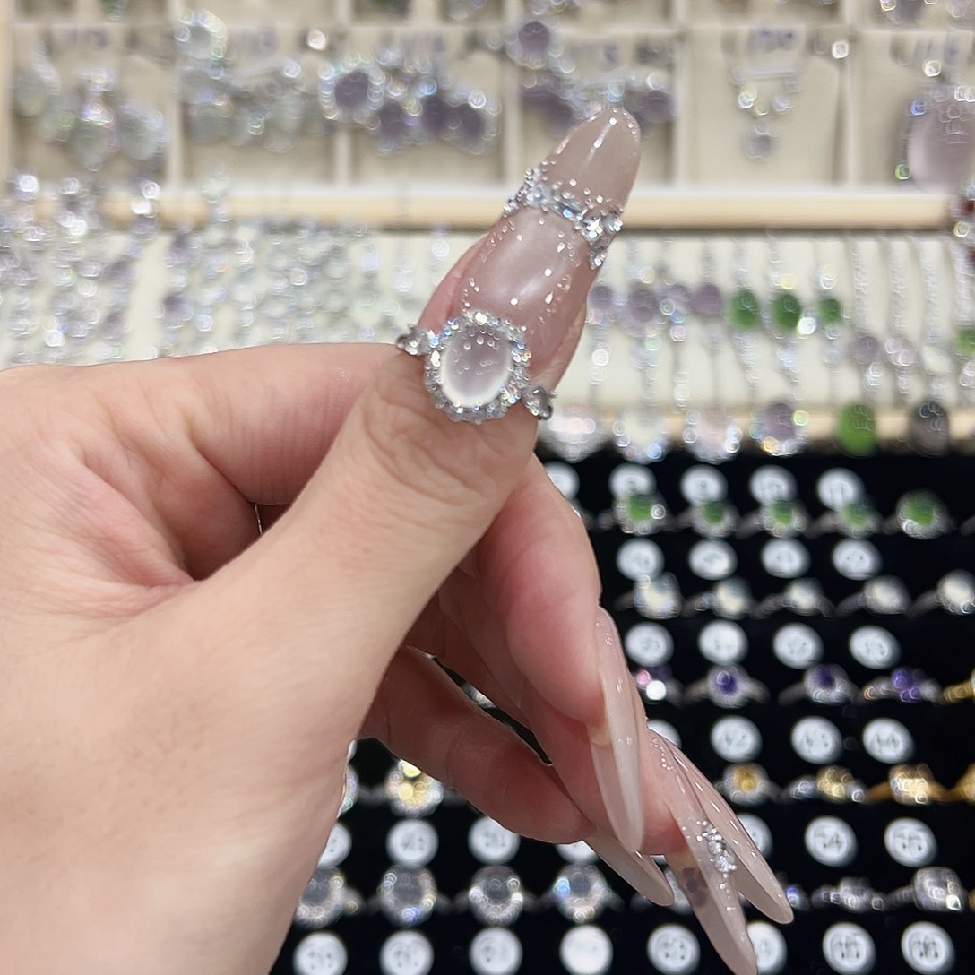 泡***³岫玉银S925镶嵌戒指