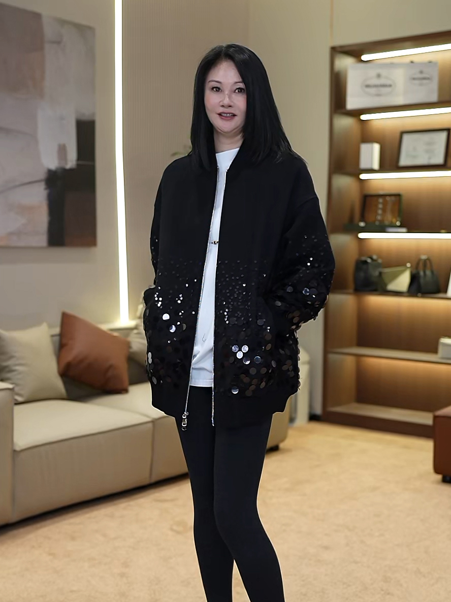 BARRIAILEN | 时尚重工绵羊毛拉链开衫外套-2408301