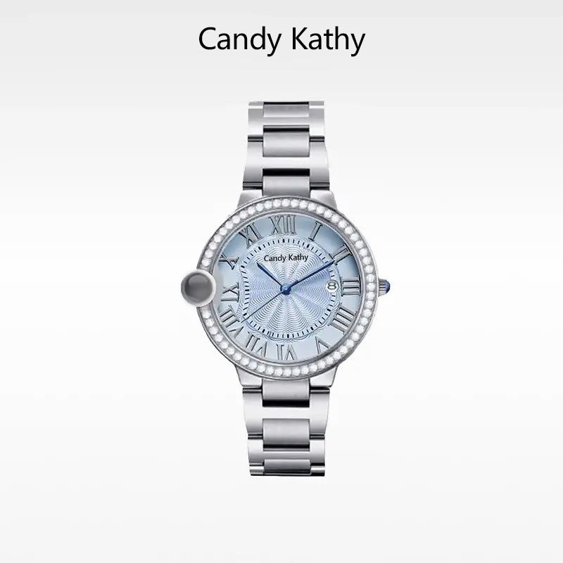 Candy Kathy【官方正版】ck318 蓝面气球系列女士时尚单日历腕表d