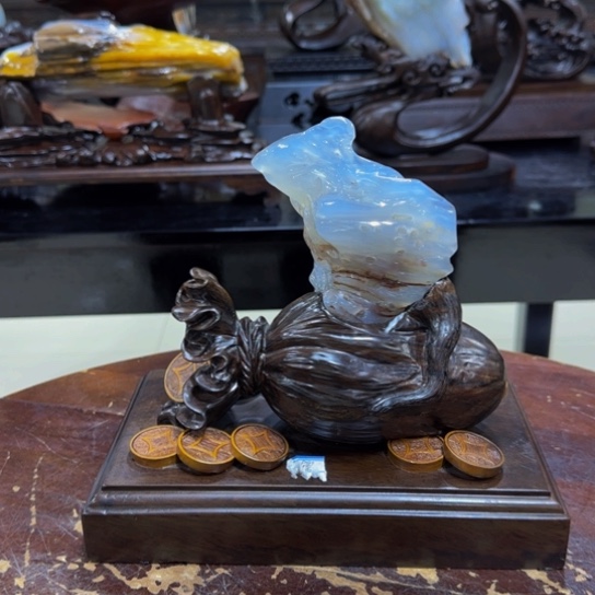 硅化玉摆件未镶嵌