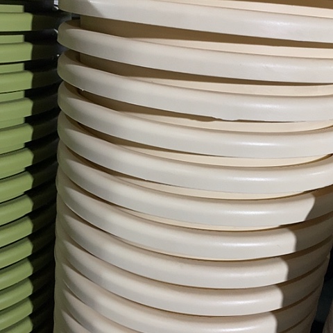 树脂四季9号米黄无托2个