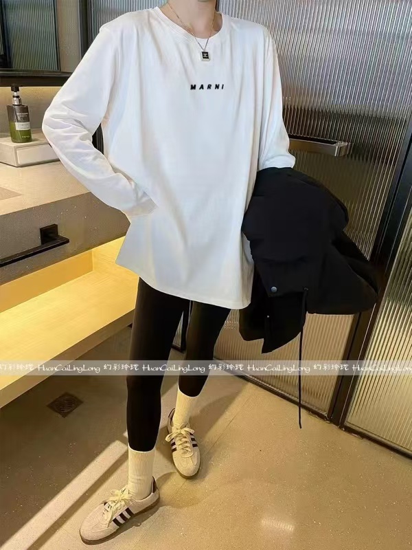 绵论中长款大白T