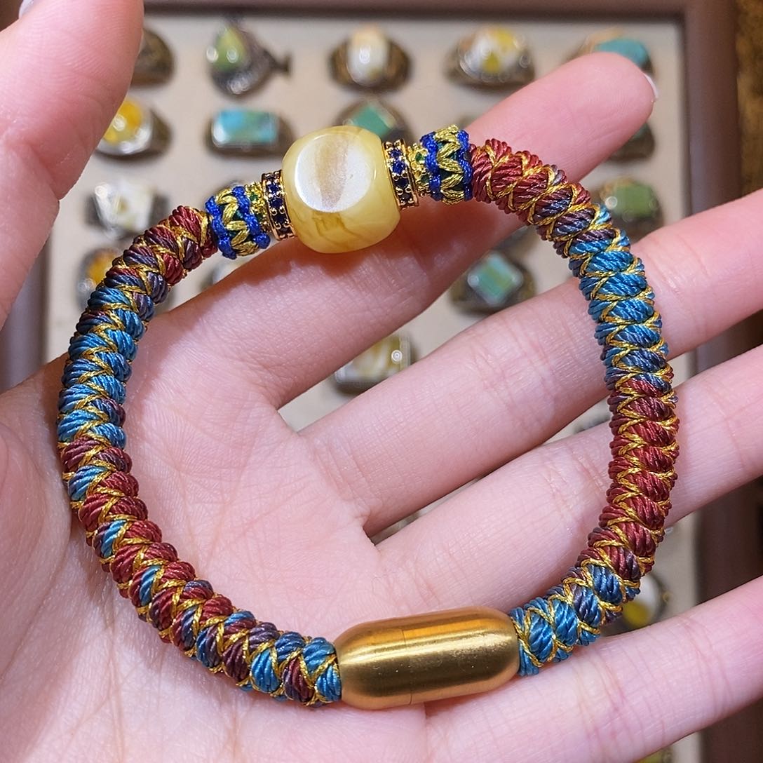 琥珀手链未镶嵌手绳