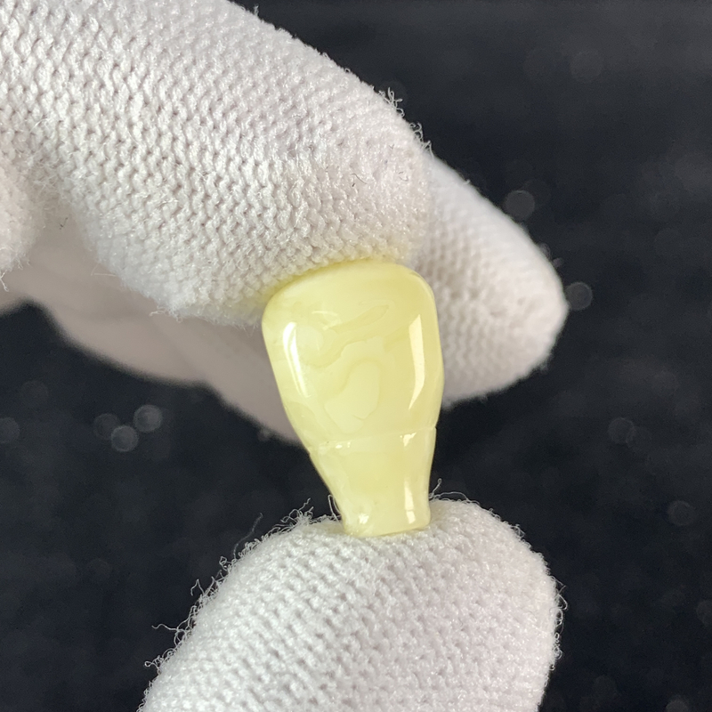 S1064原矿俄料尺寸10.3*16.2mm蜜蜡三通佛头单颗文玩配饰支持复检